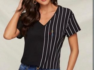 Striped and black blouse