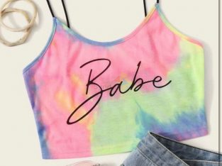 Babe tie dye crop top