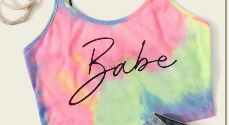 Babe tie dye crop top
