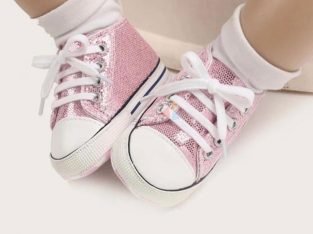 Baby Girl Lace-up Front High Top Sneakers