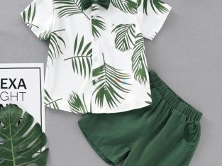 Toddler Boy Leaf Print Shirt