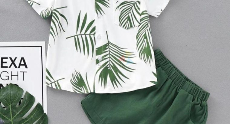 Toddler Boy Leaf Print Shirt