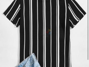 Graphic striped tee