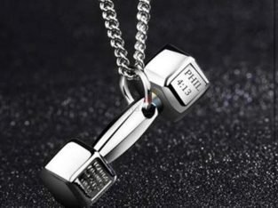 Dumbbell Pendant Necklace