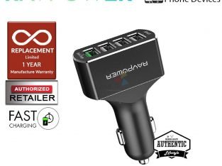 RAVPOWER 54W 4-Port Qc3.0 Car Charger