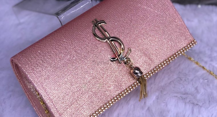 Ladies hand Clutches with shoulder Chain 