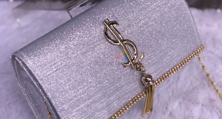 Ladies hand Clutches with shoulder Chain 