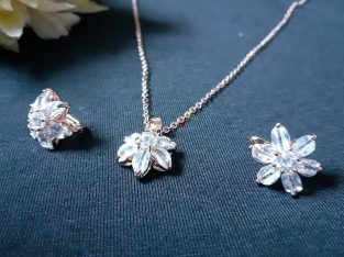 Dangle flowers jewelry set