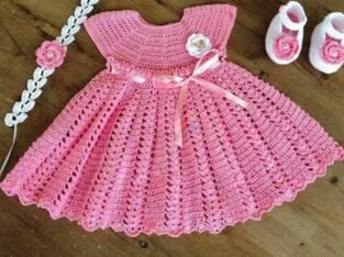 Crochet Baby Girl Dress Set