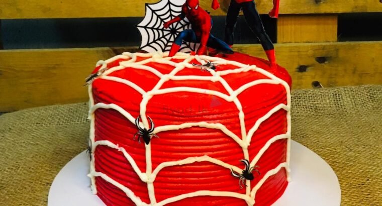 Spider man themed cake