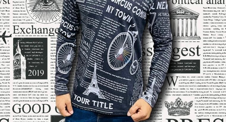 Newspaper Printed T Shirt