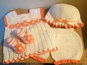 Crochet Baby Girl Dress Set