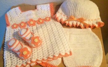 Crochet Baby Girl Dress Set