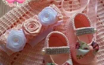 Crochet baby girl party dress