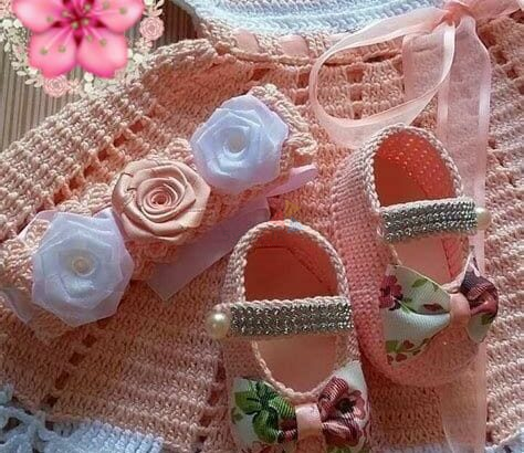 Crochet baby girl party dress