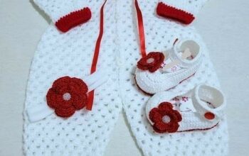 Crochet baby girl romber suit