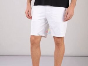 BRANDED WHITE SHORTS