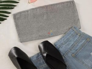 Ribbed Solid Crop Tube Top
