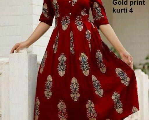 Gold print kurti