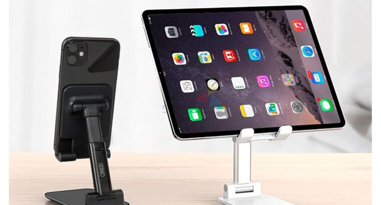 Folding desktop tablet stand