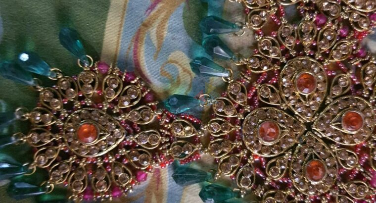 Heavy Work Necklace With Earrings