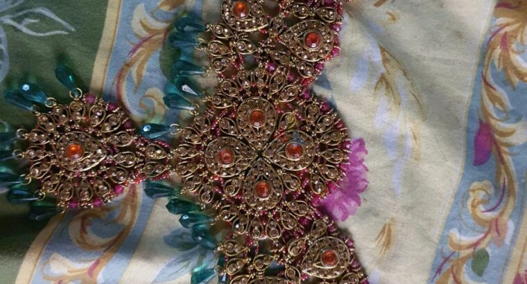 Heavy Work Necklace With Earrings