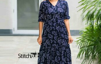 BLUE ROSE RUFFEL DRESS
