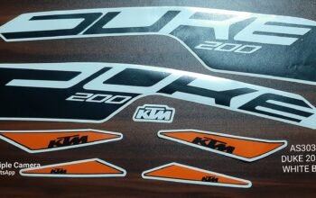 KTM Duke 200 Sticker – White